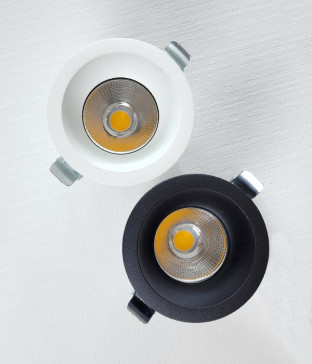 LED COB 아이키 매입등 타공 75mm, 매입조명 (20W 블랙 화이트)